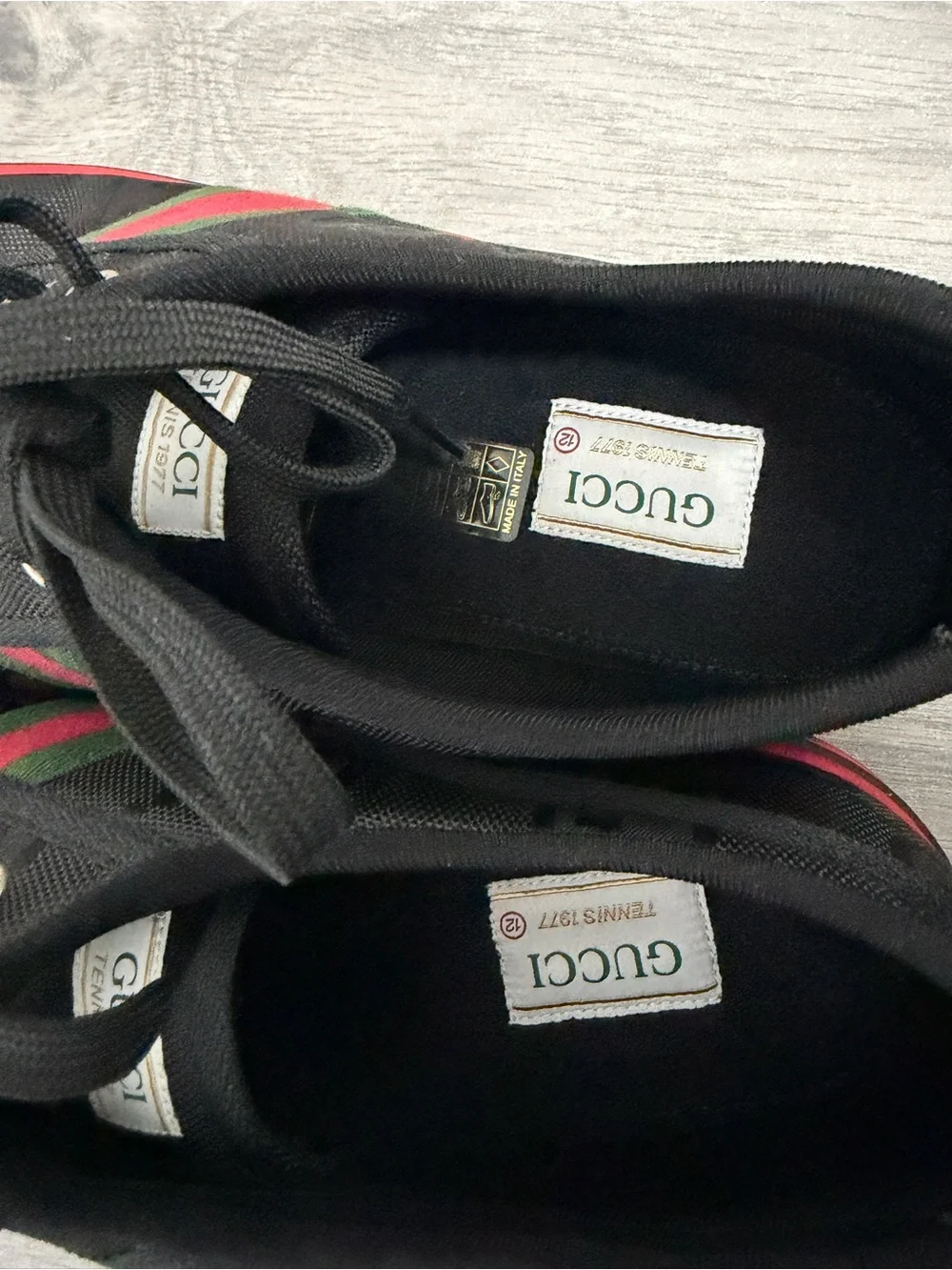 GUCCI Tennis 1977 'black Mini GG' MEN SIZE 12